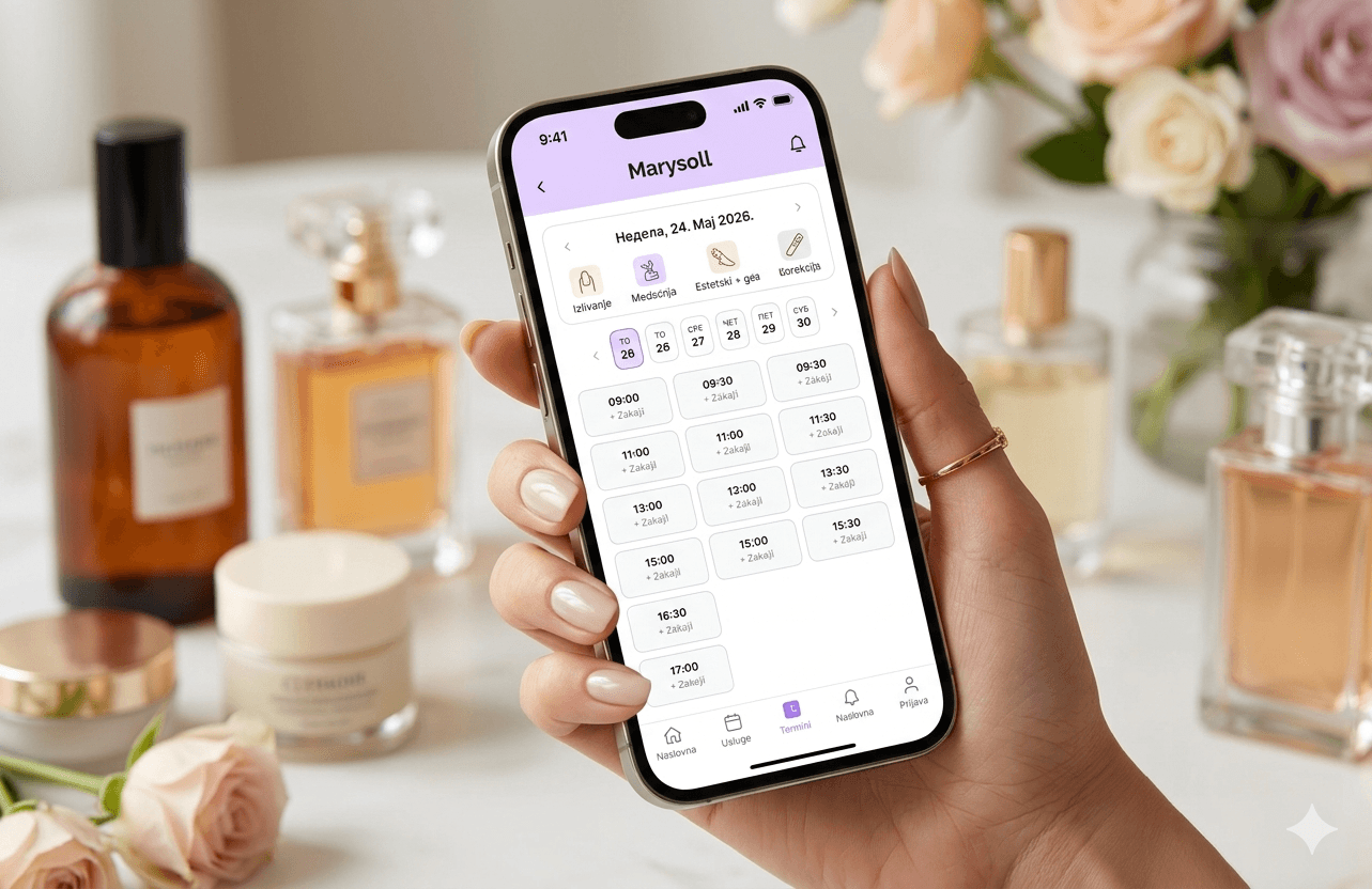 Beauty profesionalac koji koristi papirnu svesku i telefon