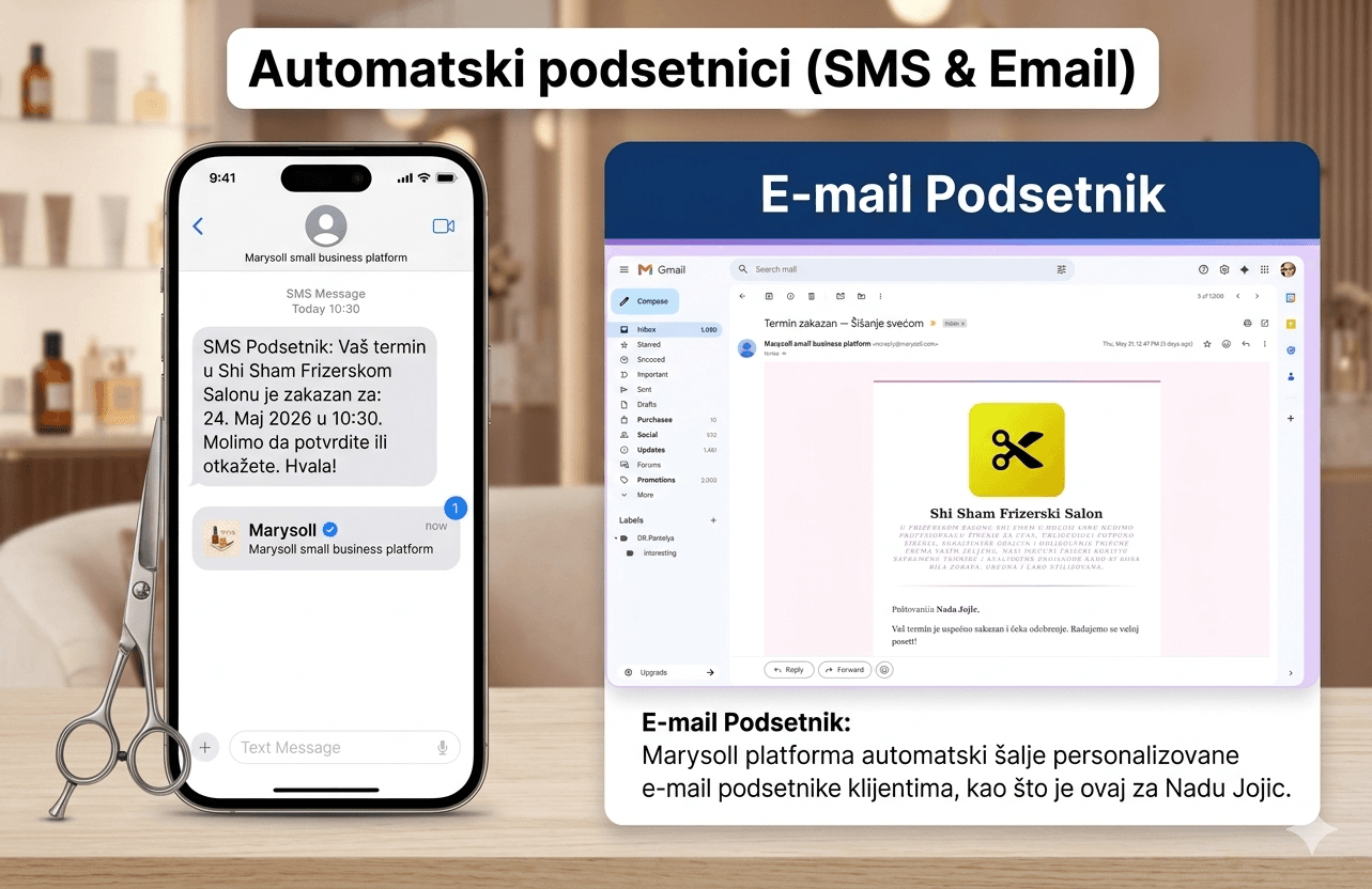 Ilustracija automatskih podsetnika